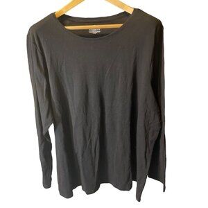 Lane Bryant NWT Black Boat Neck Long Sleeve T Shirt Sz 22